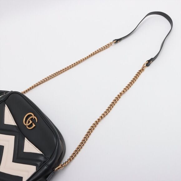 Gucci Gg Marmont Leather Chain Shoulder #137003G89B - Picture 5 of 10
